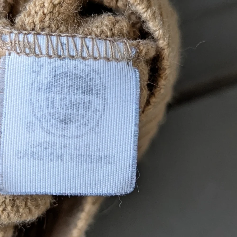 VTG 70s Devon Camel Tan Knit Sweater Vest Size Large